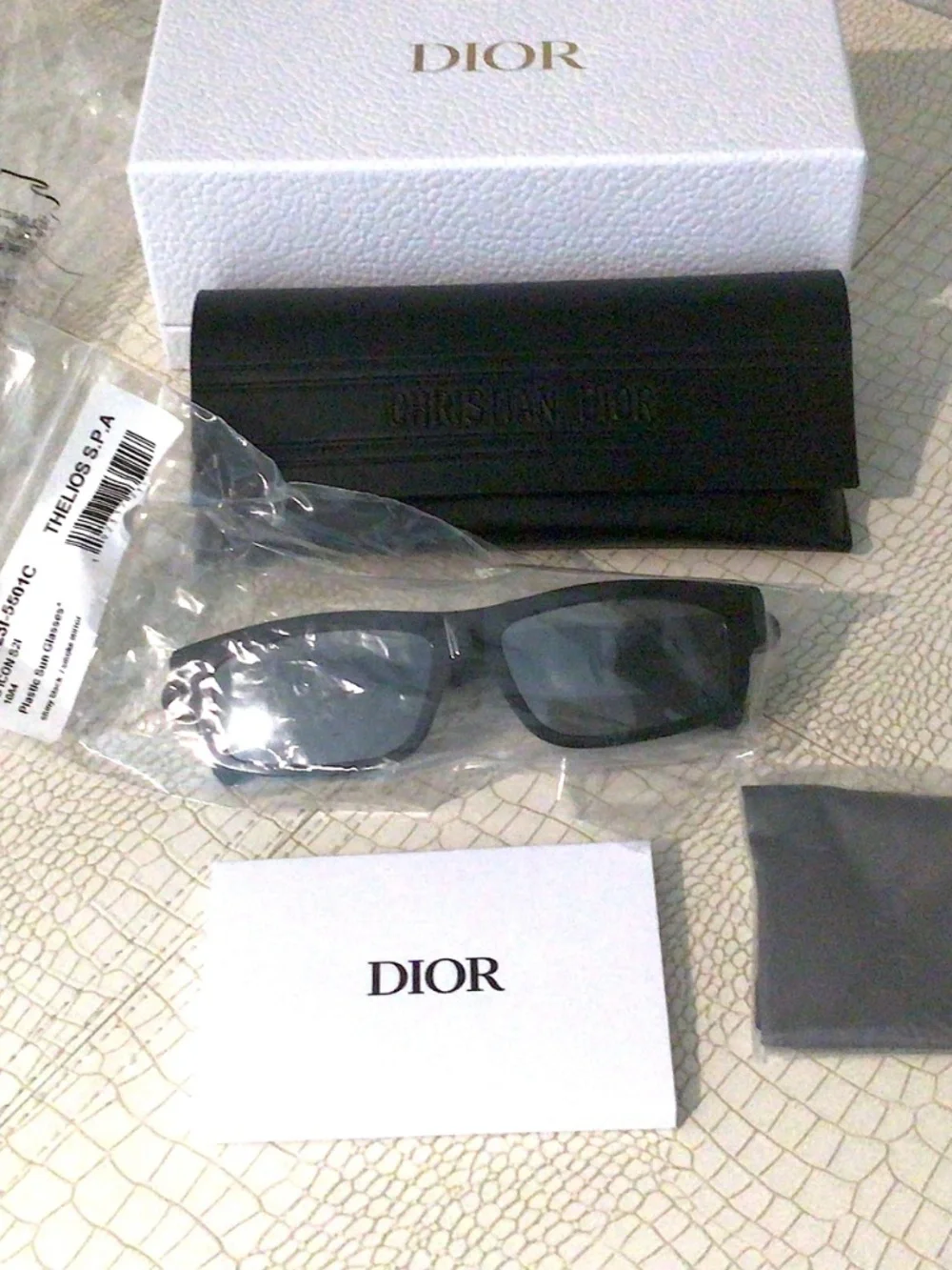 Rare Dior CD Icon S2I 10A4 Sunglasses Men's Sleek Black Mirror Lens Rxable 140mm